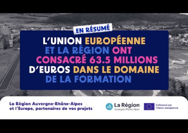 Preview image for the video "La Région et l'Europe s'engagent pour la formation, le plus court chemin vers un emploi durable !".